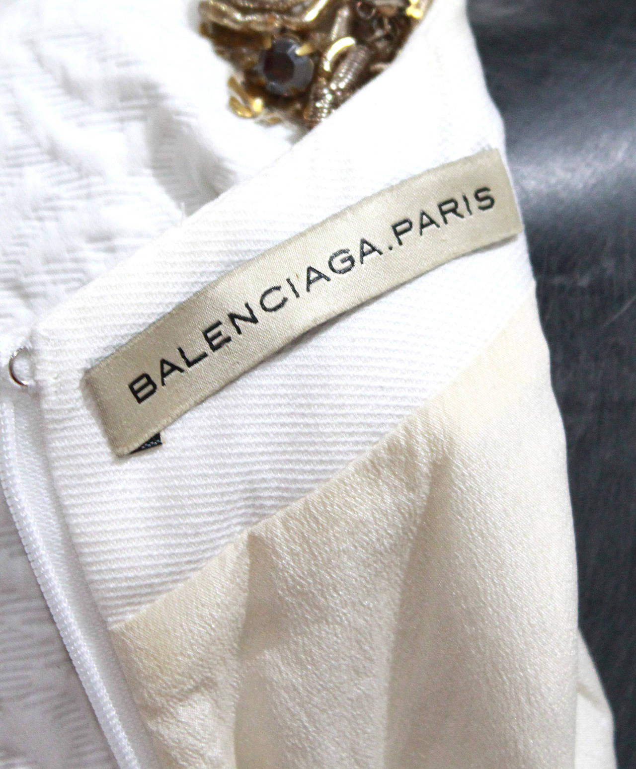 Gray Nicolas Ghesquière for Balenciaga Metal Embellished Mini Dress/Top
