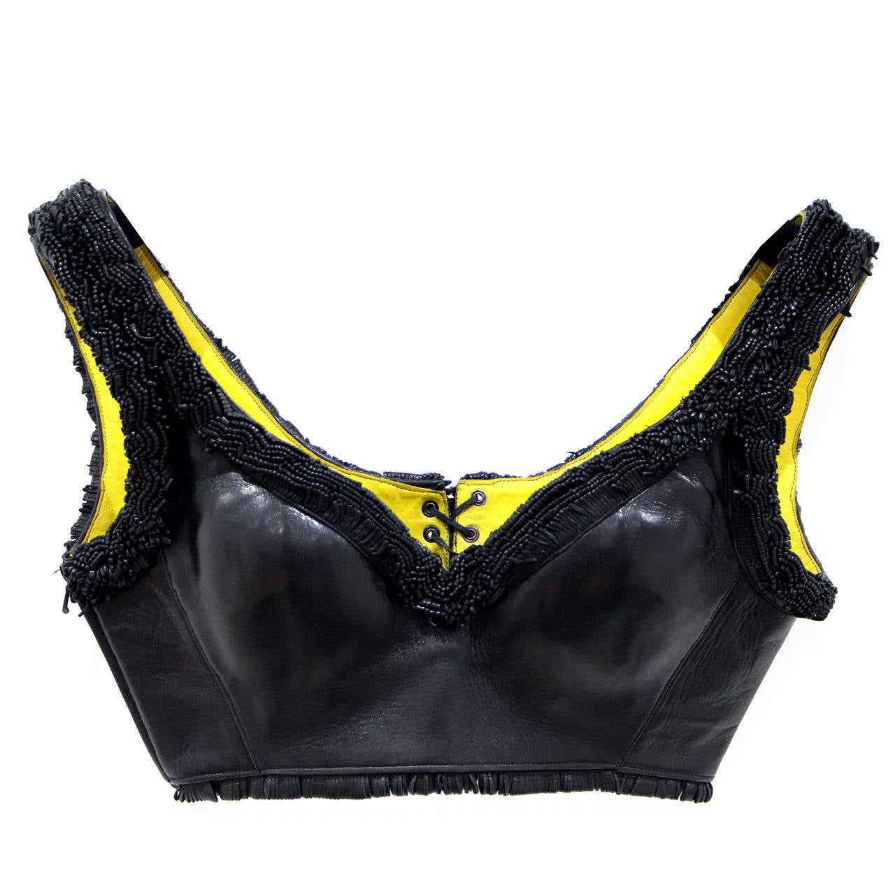 1980s Alaia Leather Bustier