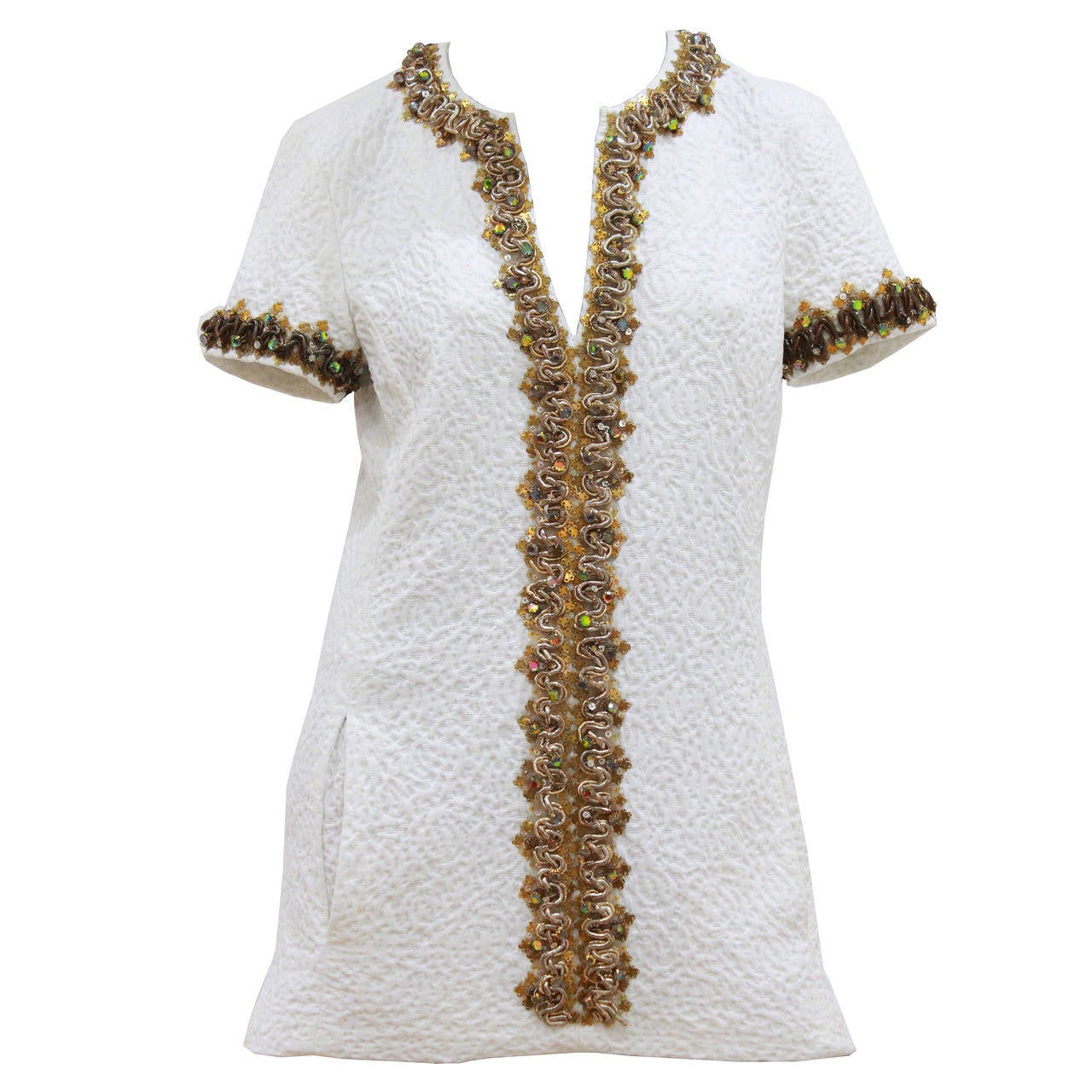 Nicolas Ghesquière for Balenciaga Metal Embellished Mini Dress/Top