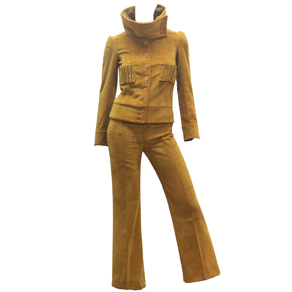 Museum BIBA c.1968 Corduroy Suit (Featured in Biba Catalogue by Sarah Moon)