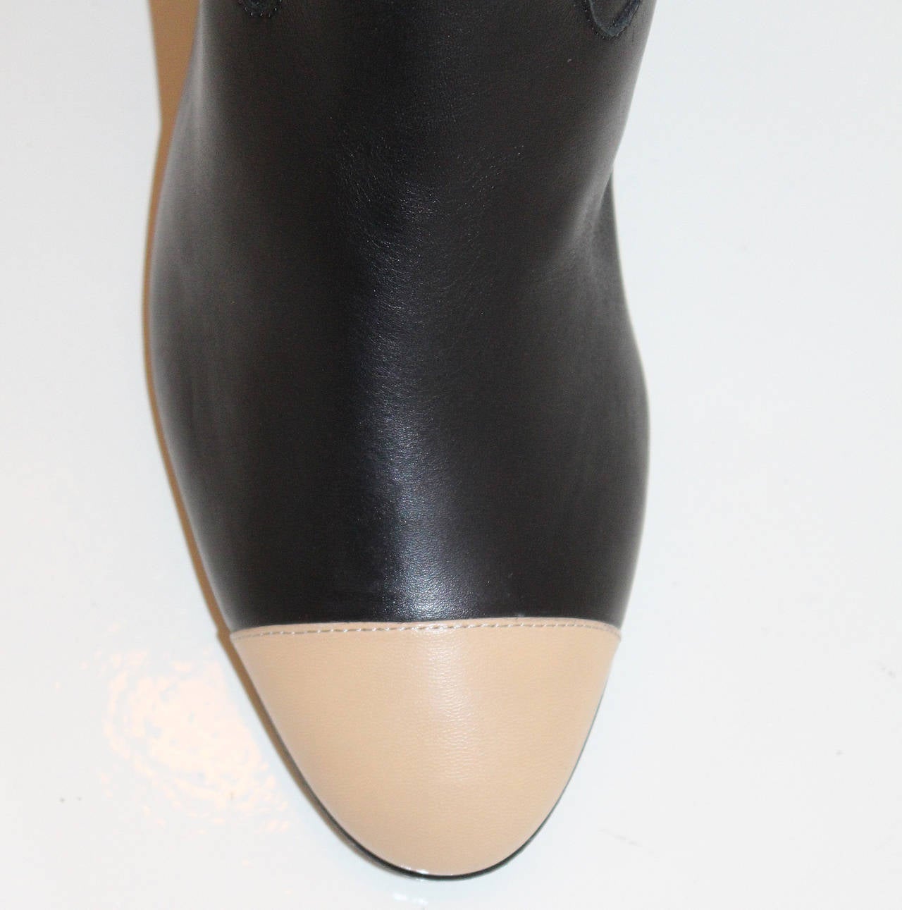 Chanel unworn and new cut out black boots, sz 41 In New Condition In London, GB