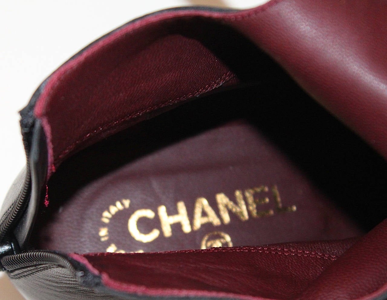 Chanel unworn and new cut out black boots, sz 41 1