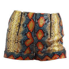 Chanel Python High Waisted Shorts CIRCA 2000