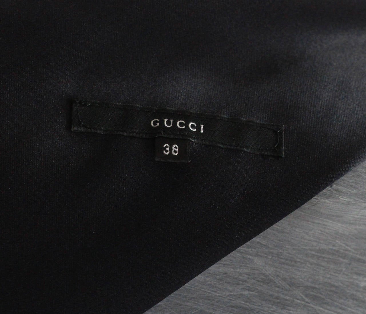 1990s Tom Ford for Gucci Black Silk High Slit Evening Dress 1