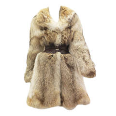 Fine and rare Alexander McQueen Corseted Coyote Fur Coat (Pre-Death) Circa 2006