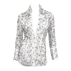 Fine and rare Dolce & Gabbana Swarovski Crystal Embellished Blouse