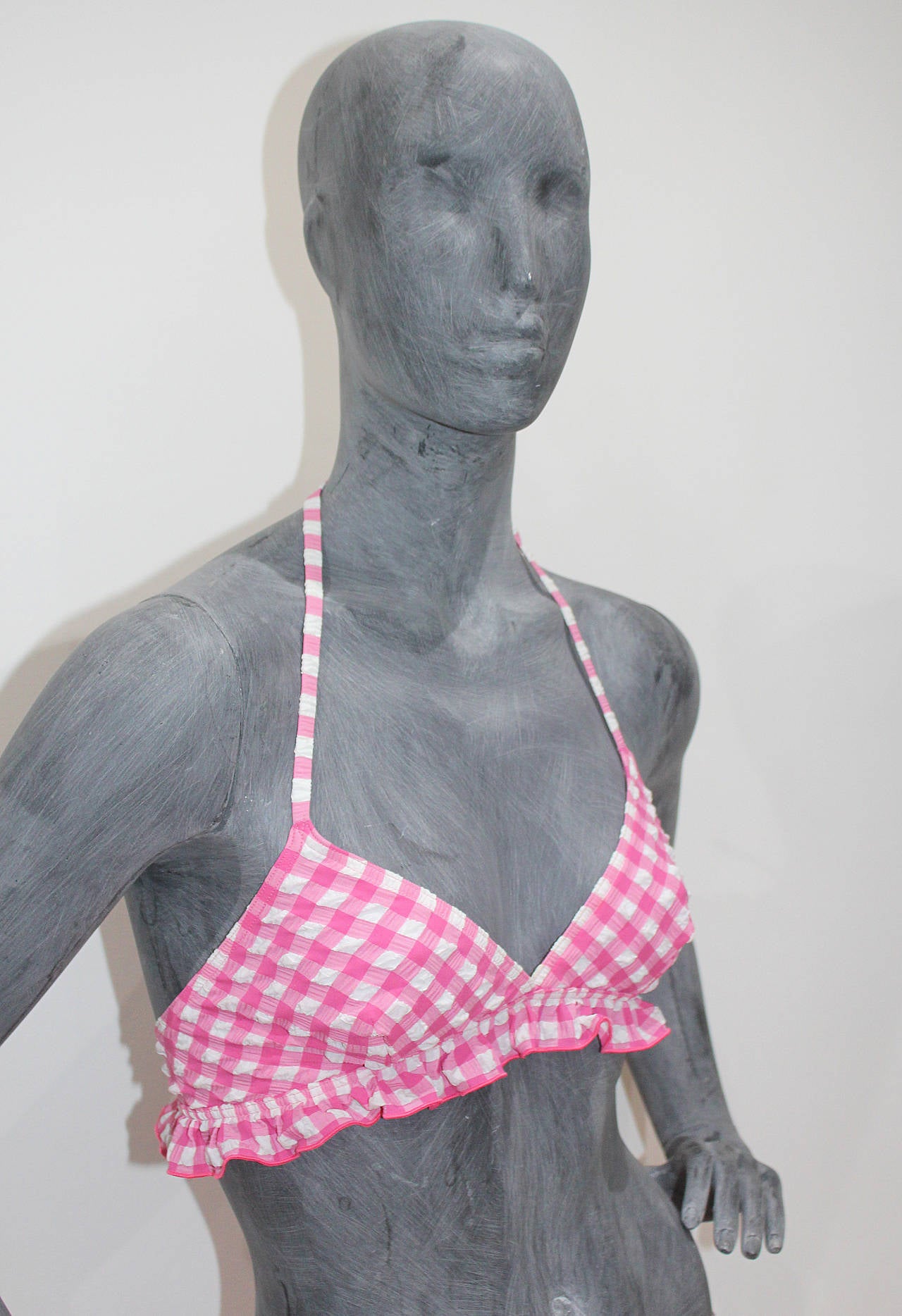 pink gingham bathing suit
