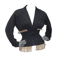 Fine and rare Alaia Finged Corset Jacket c. 1980s