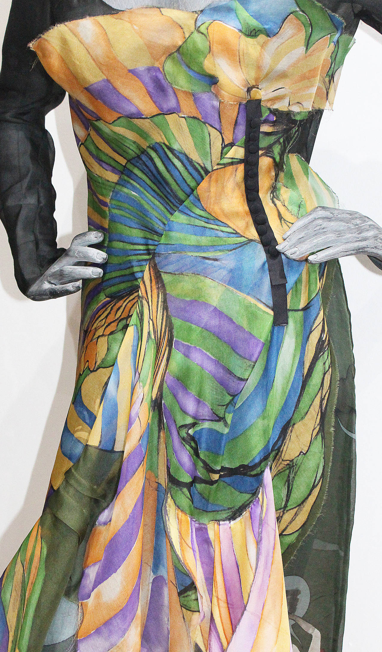 Fine and Rare Prada silk dress with artwork by James Jean (Spring/Summer 2008)