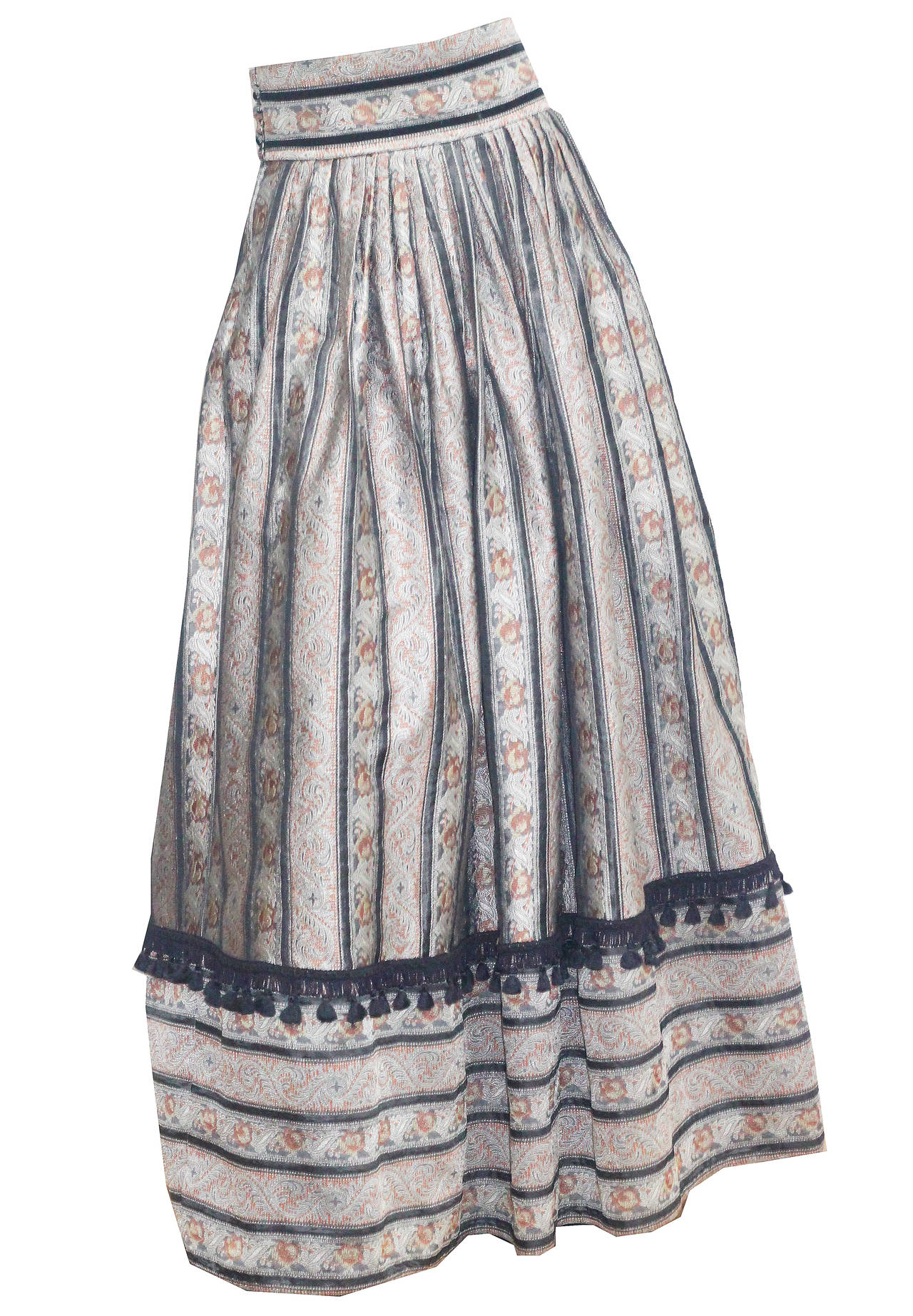 Zandra Rhodes Silk Brocade Full Evening Skirt (Autumn/Winter 1990)