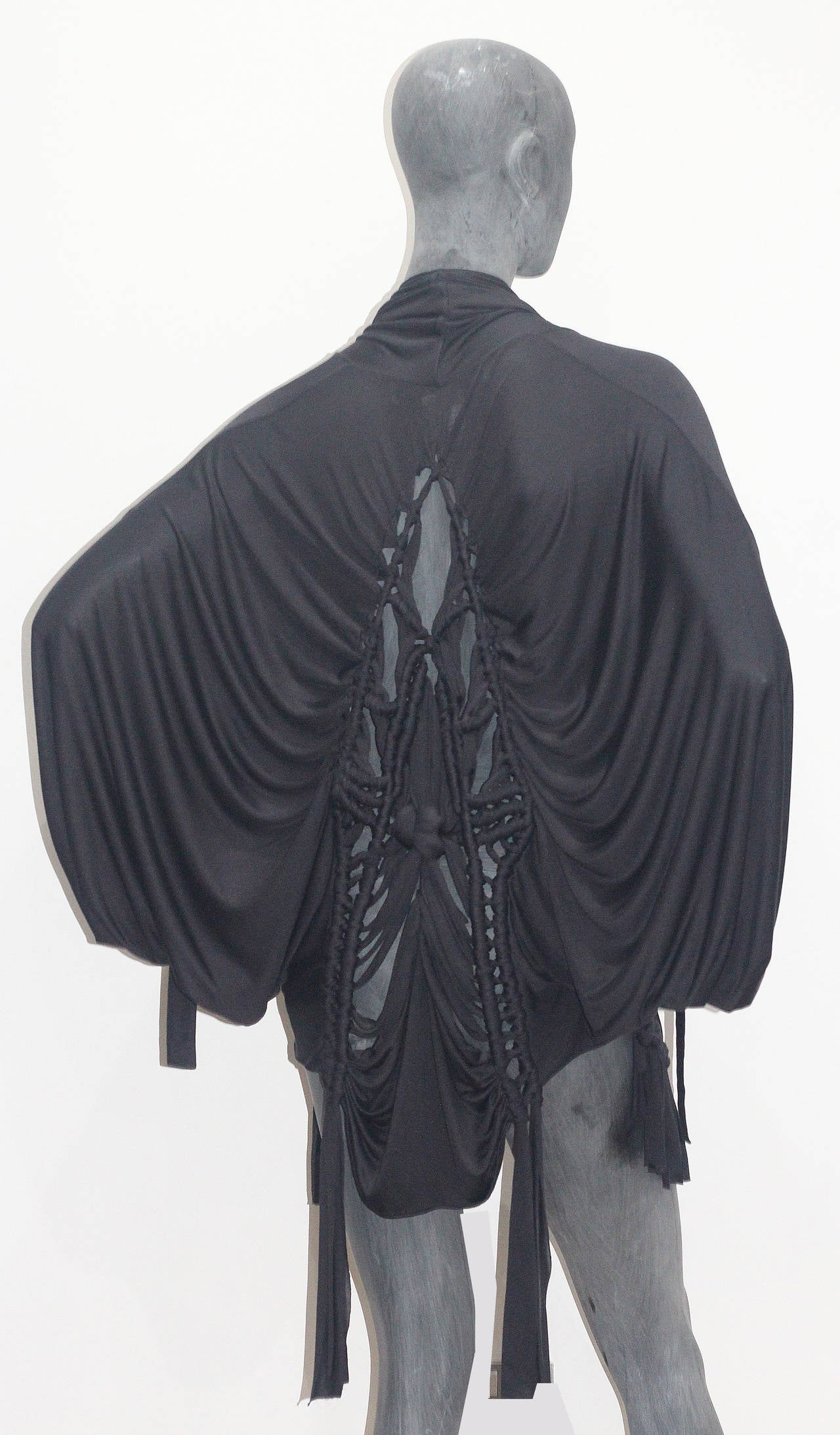 Women's Christian Dior Macramé Silk Batwing Cardigan c. 2003