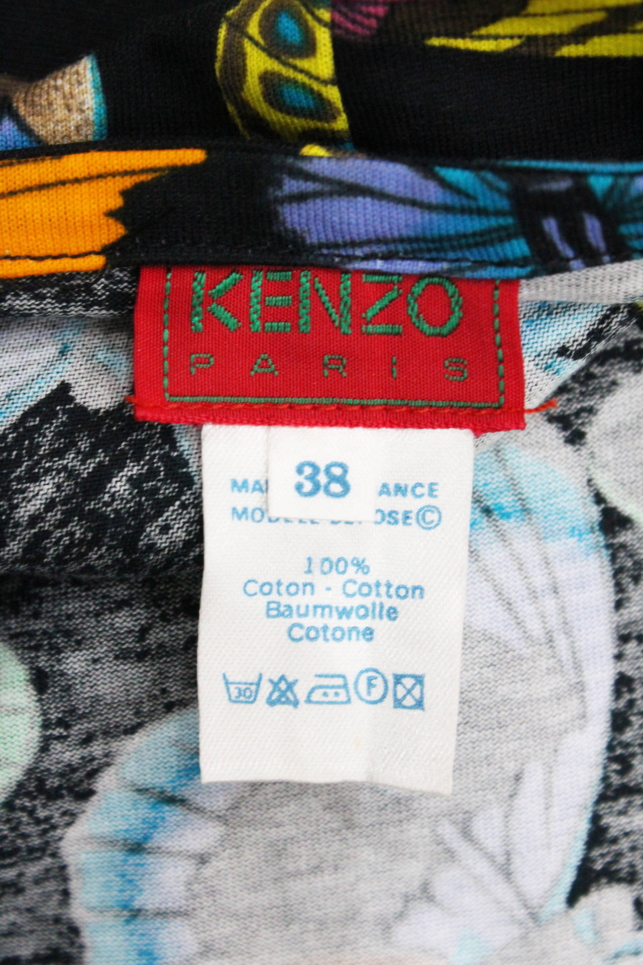1990s Kenzo Butterfly Cotton Body Suit And Halter Neck Wrap Top Ensemble 1