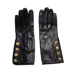 Chanel Fringe Fingerless Gloves Black Leather Metal ref.854728 - Joli Closet