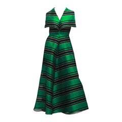 British 1960s Anne Gerrard of Bond St Couture Silk Organza Evening Dress