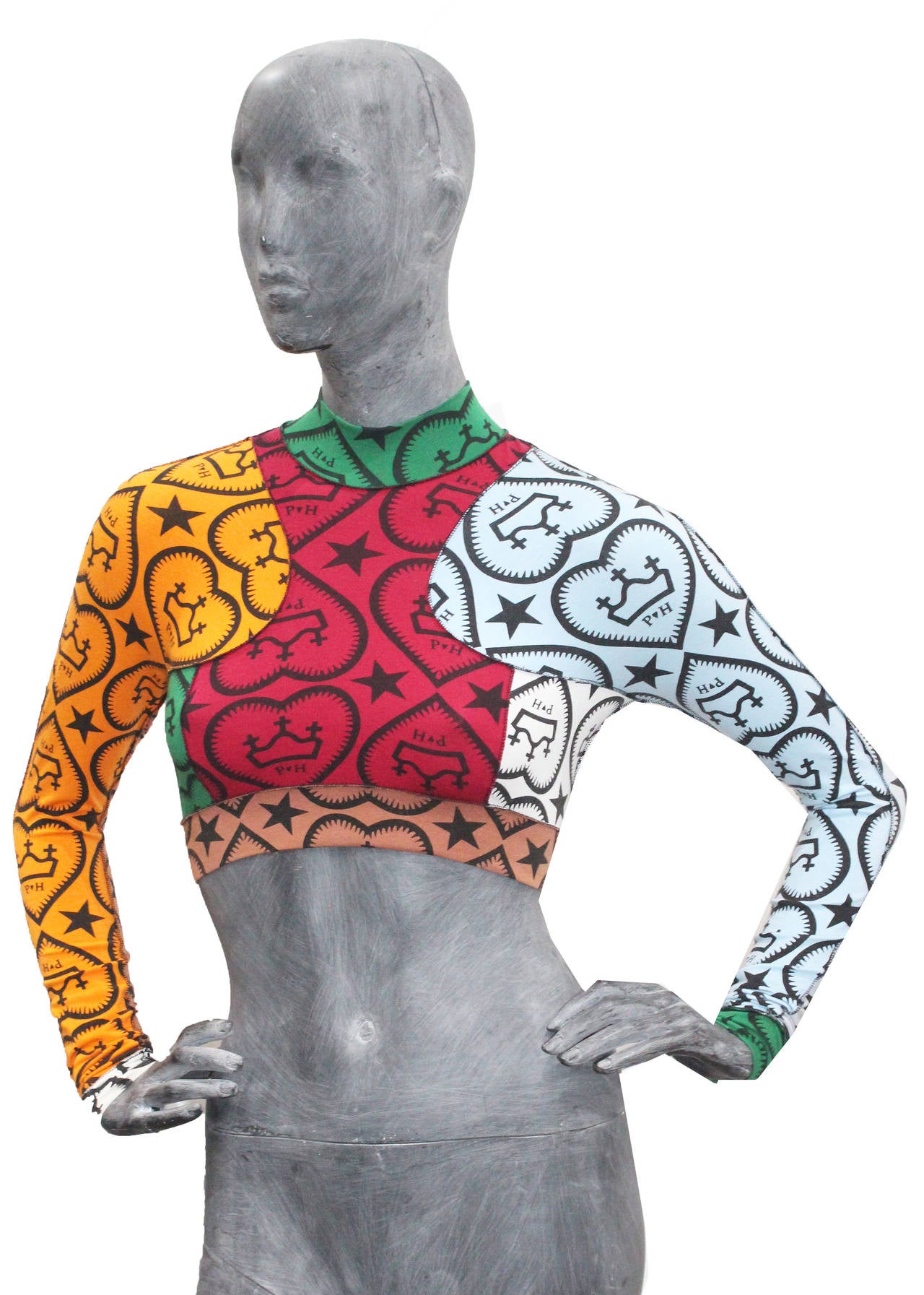 Rare 1990s Pam Hogg Jersey Crop Top