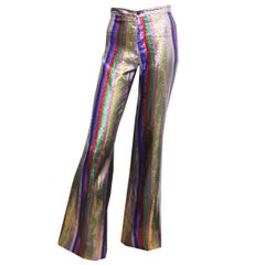 Vintage Late 1960s Metallic Flared Pants From The Alkasura Boutique, Kings Road, London