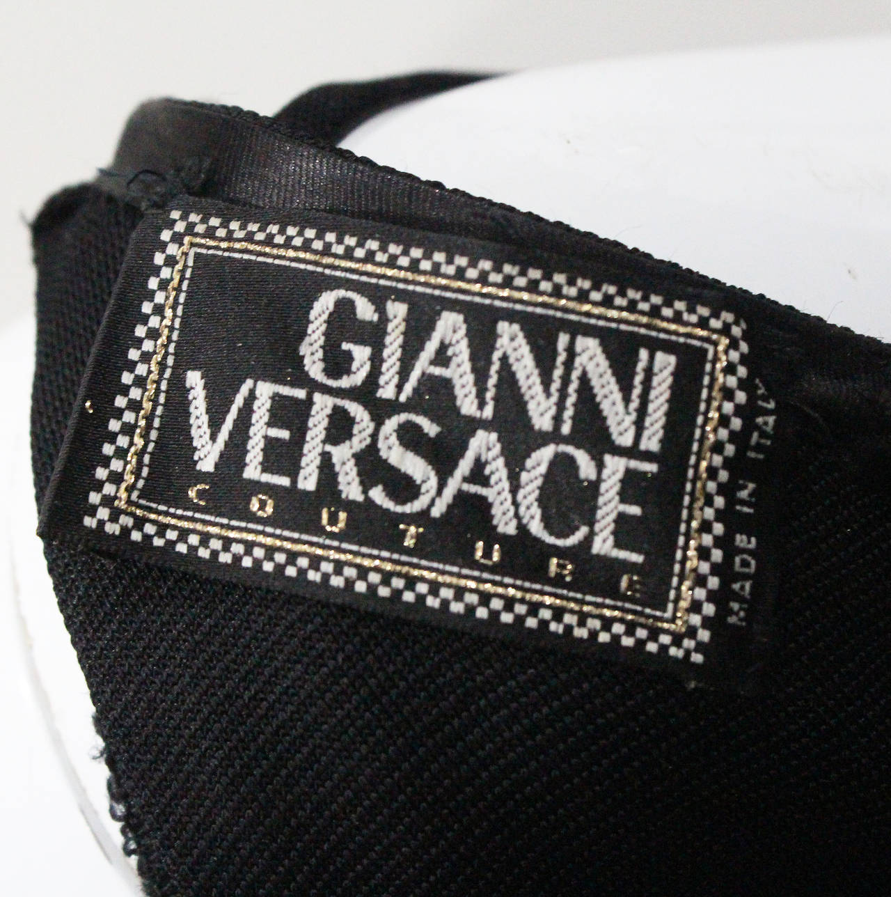 1990s Gianni Versace Black Flare Jumpsuit 1
