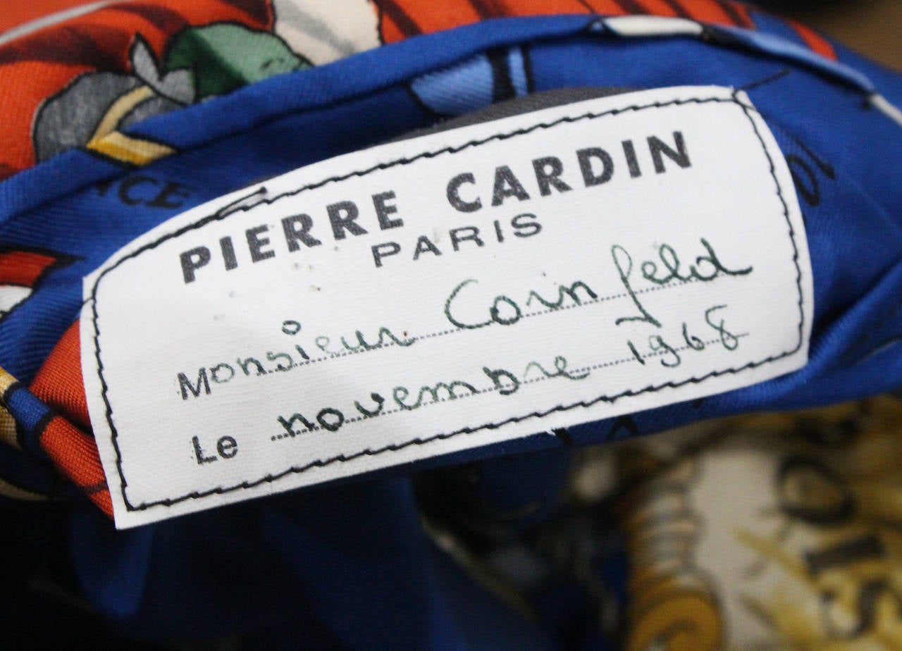 Black (Museum) 1960s Pierre Cardin and Hermes Paris Marine Mens Trouser Suit c. 1968