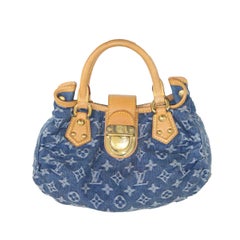 Mini Louis Vuitton 'Pleaty' Denim Monogram Bag