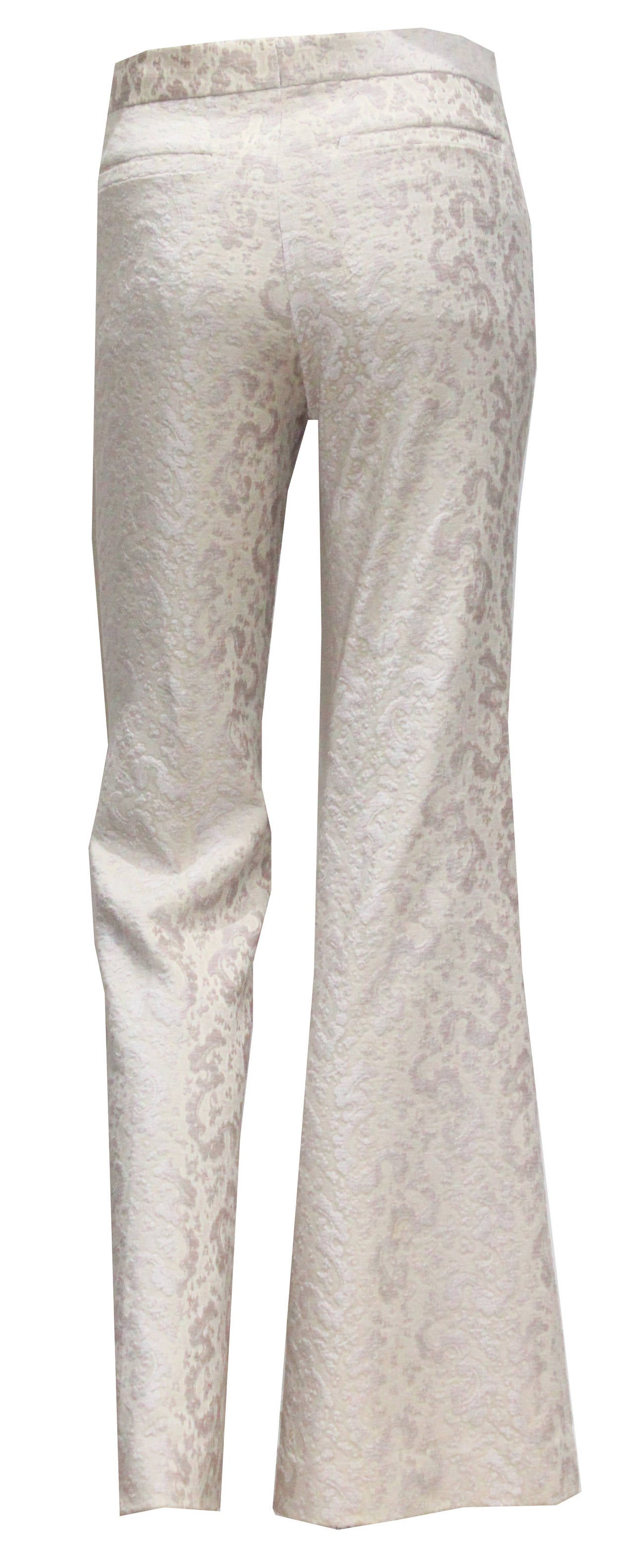 Rare Tom Ford for Gucci Jacquard Velvet Flared Pants c. 2000 In Excellent Condition In London, GB