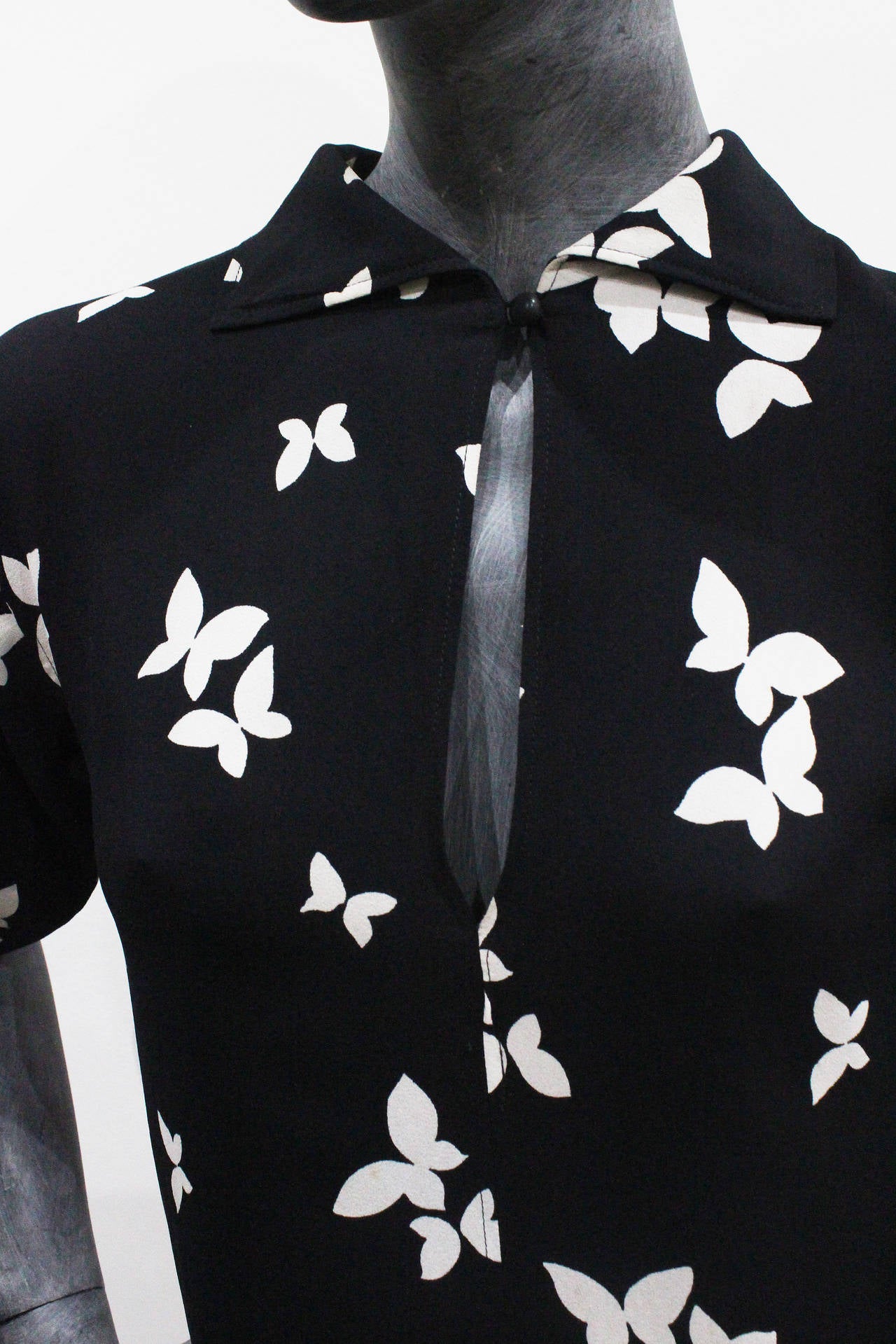 Women's Rare Documented Yves Saint Laurent Butterfly Dress, Spring/Summer 1978