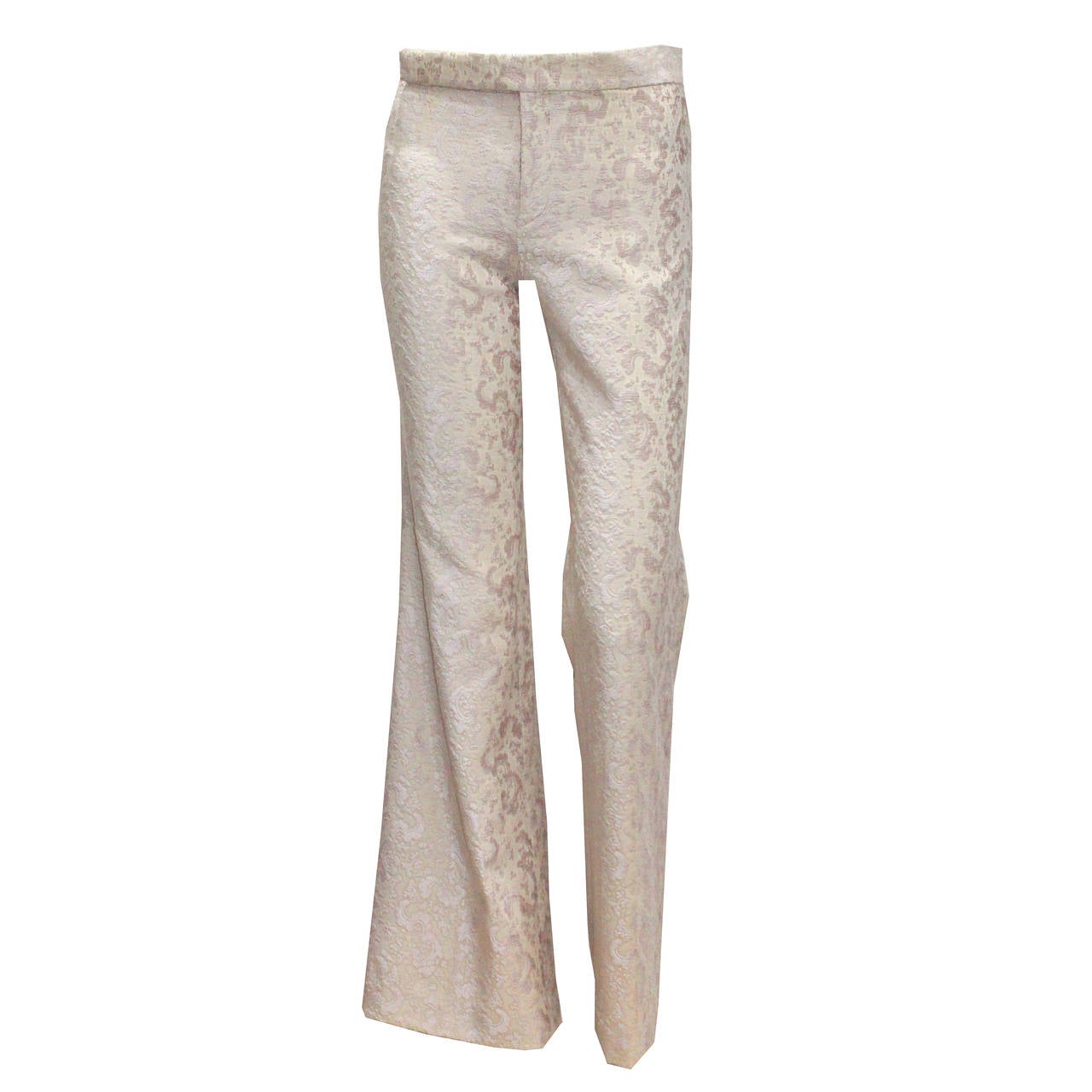 Rare Tom Ford for Gucci Jacquard Velvet Flared Pants c. 2000