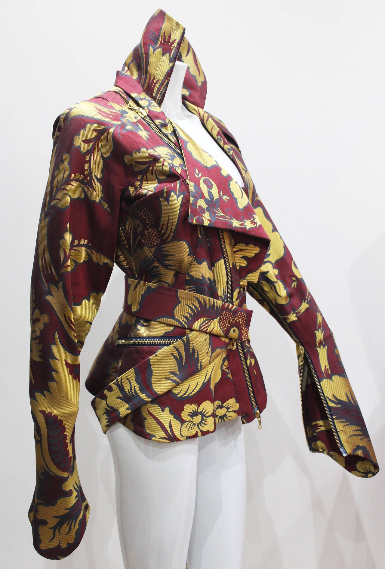 Women's 1990s Vivienne Westwood Silk Brocade Bondage Jacket