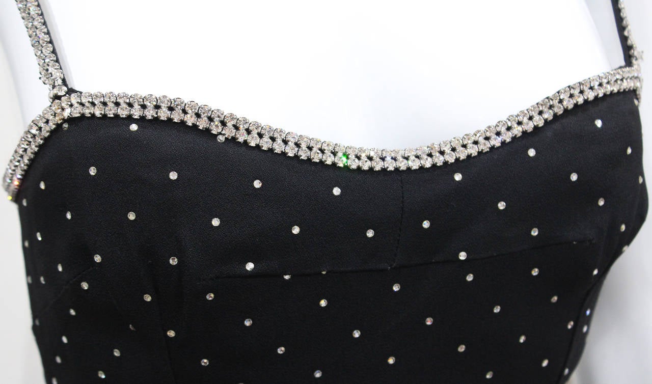 1990s Dolce & Gabbana Pin Up Diamante Evening Dress