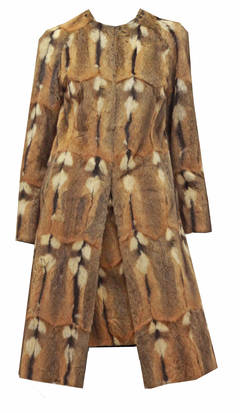 Vintage 1990s Prada Fur Coat and Skirt ensemble