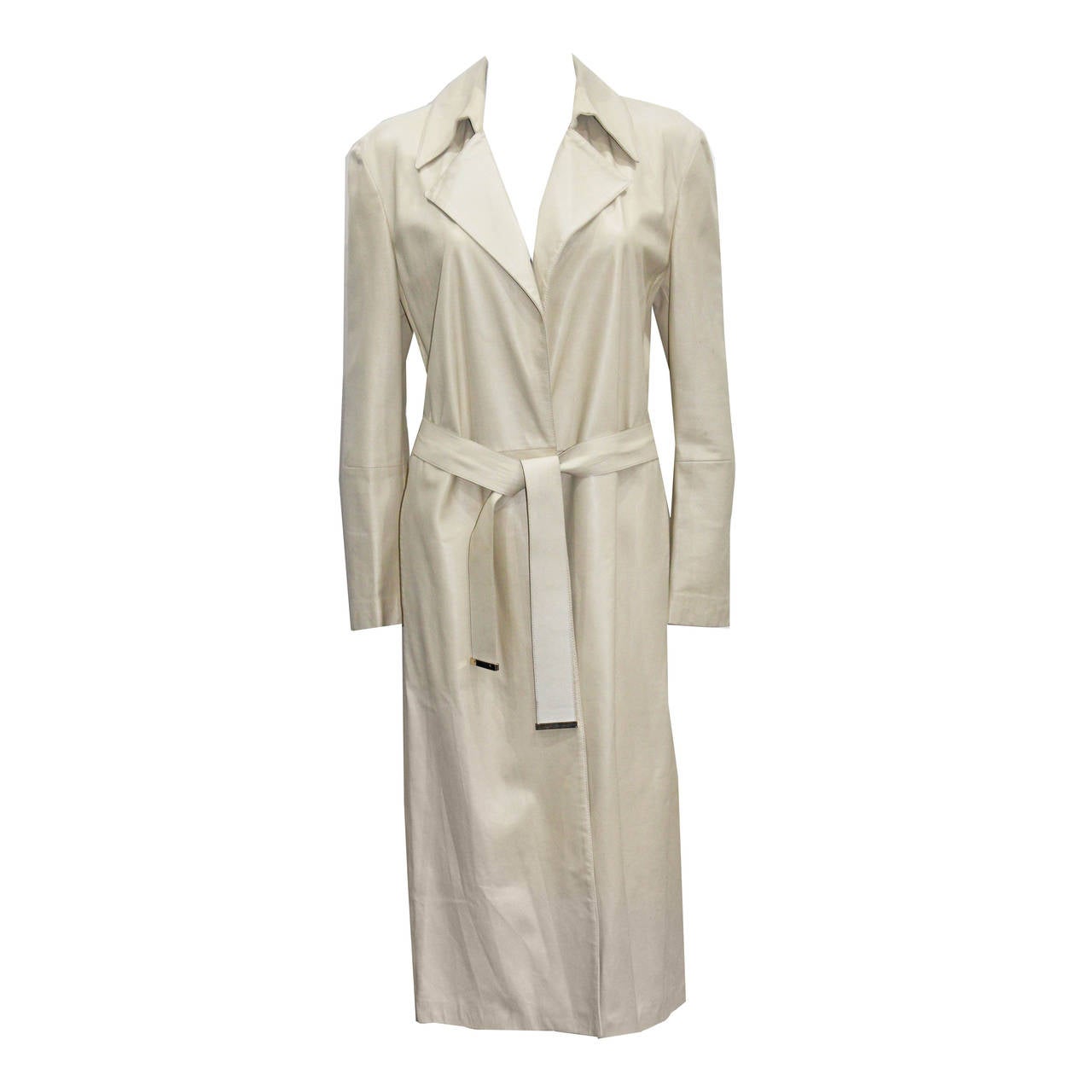 1990s Tom Ford for Gucci Cream Leather Coat