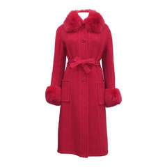 Exceptional 1960s red fox fur and tweed fall coat from THE WHITE HOUSE 4