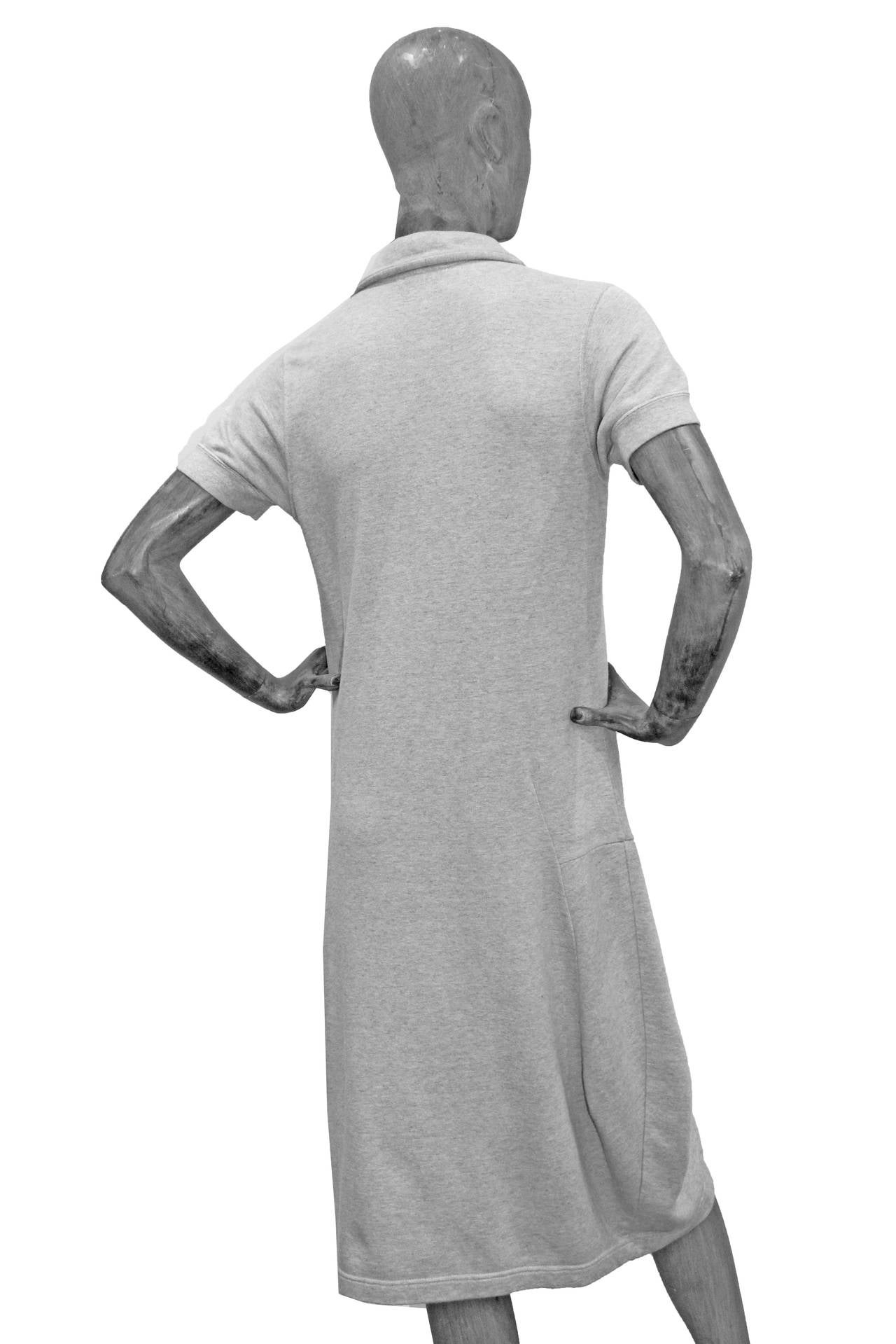 Gray Early COMME des GARCONS deconstructed sports dress c. 1980s