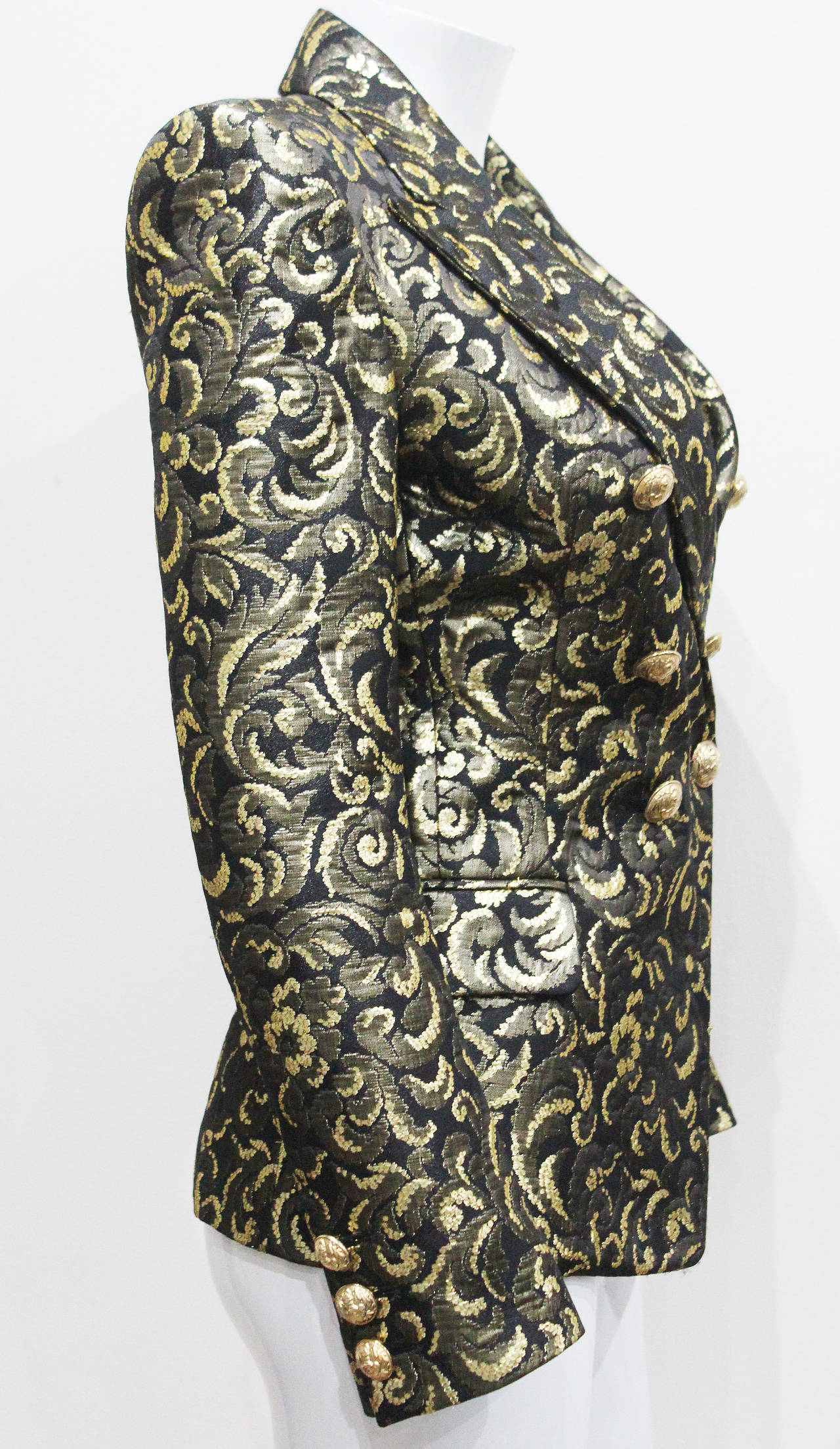 Balmain runway jacquard military inspired evening blazer, Fall 2010 In Excellent Condition In London, GB