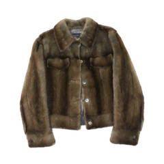 Vintage 1990s Gucci by Tom Ford mink fur trucker jacket, c. 1998