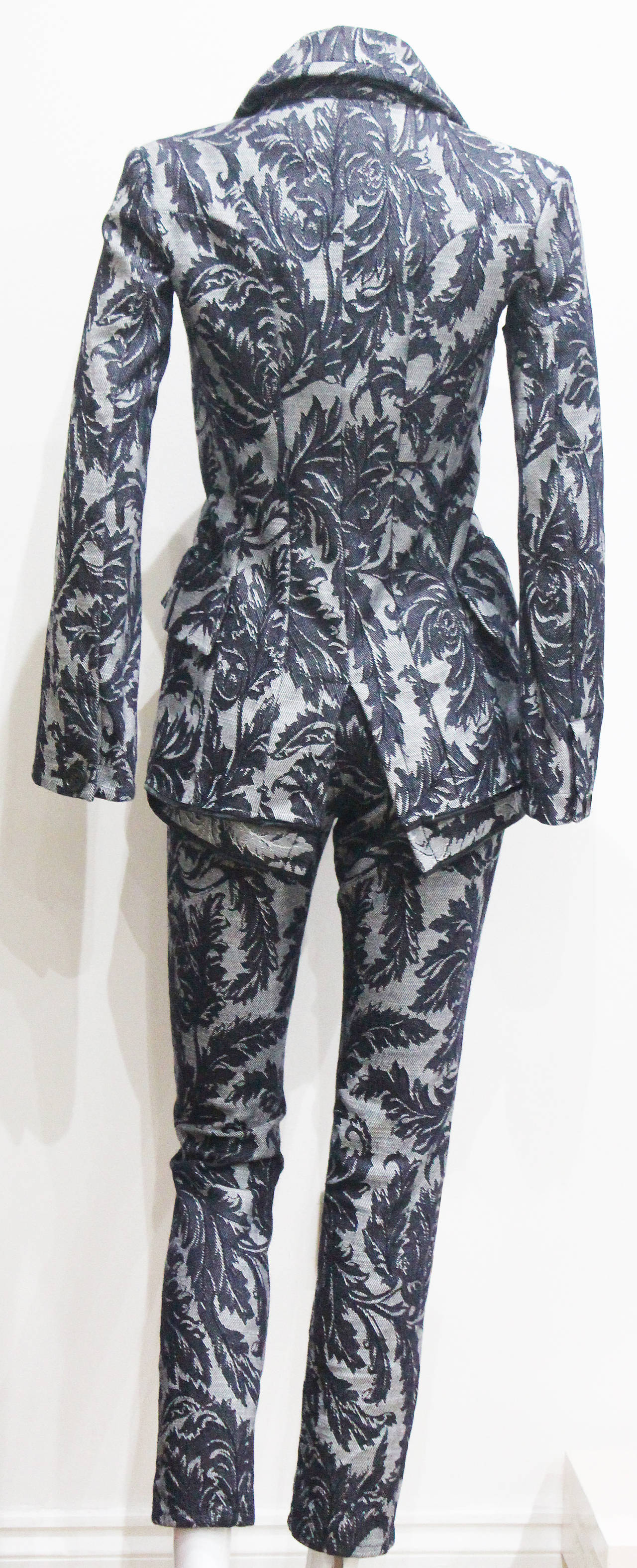 Junya Watanabe for COMME des Garcons denim jacquard pant suit, SS 2007 In Excellent Condition In London, GB