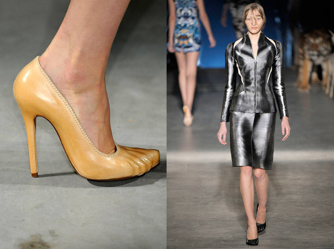 Women's Collectible Alexander McQueen runway moulded 'toe' leather heels, S/S 2009