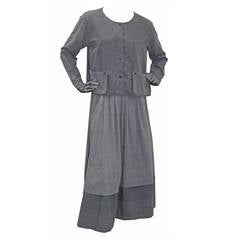 Early Issey Miyake Sport Cotton Skirt Suit c. 1970s