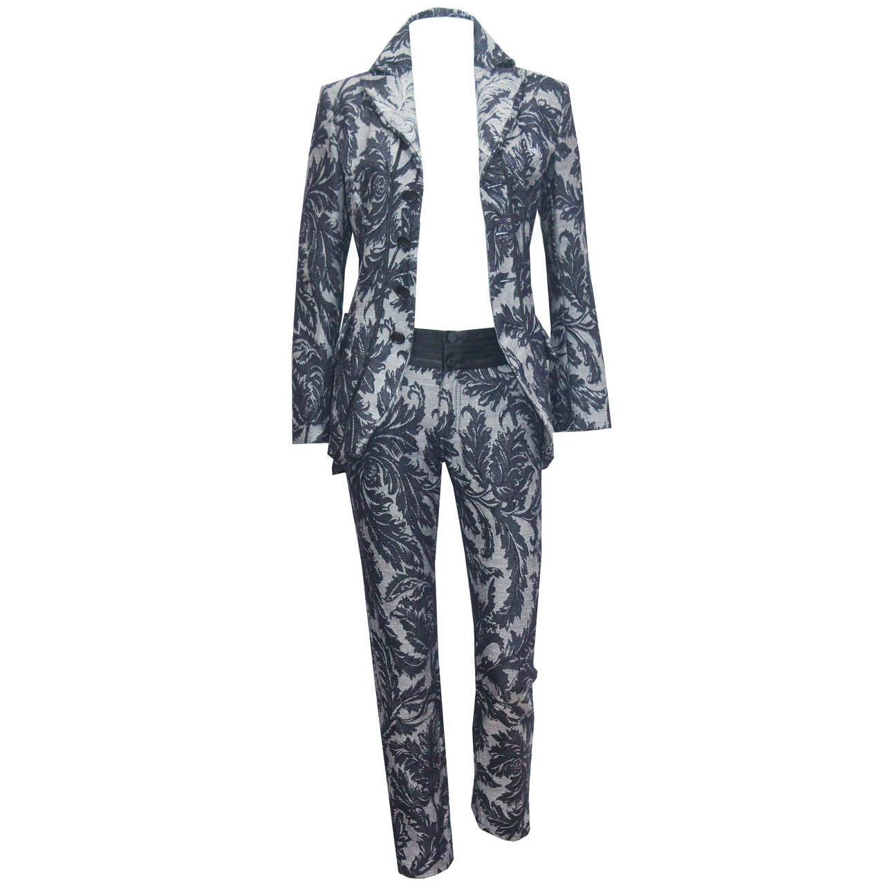 Junya Watanabe for COMME des Garcons denim jacquard pant suit, SS 2007