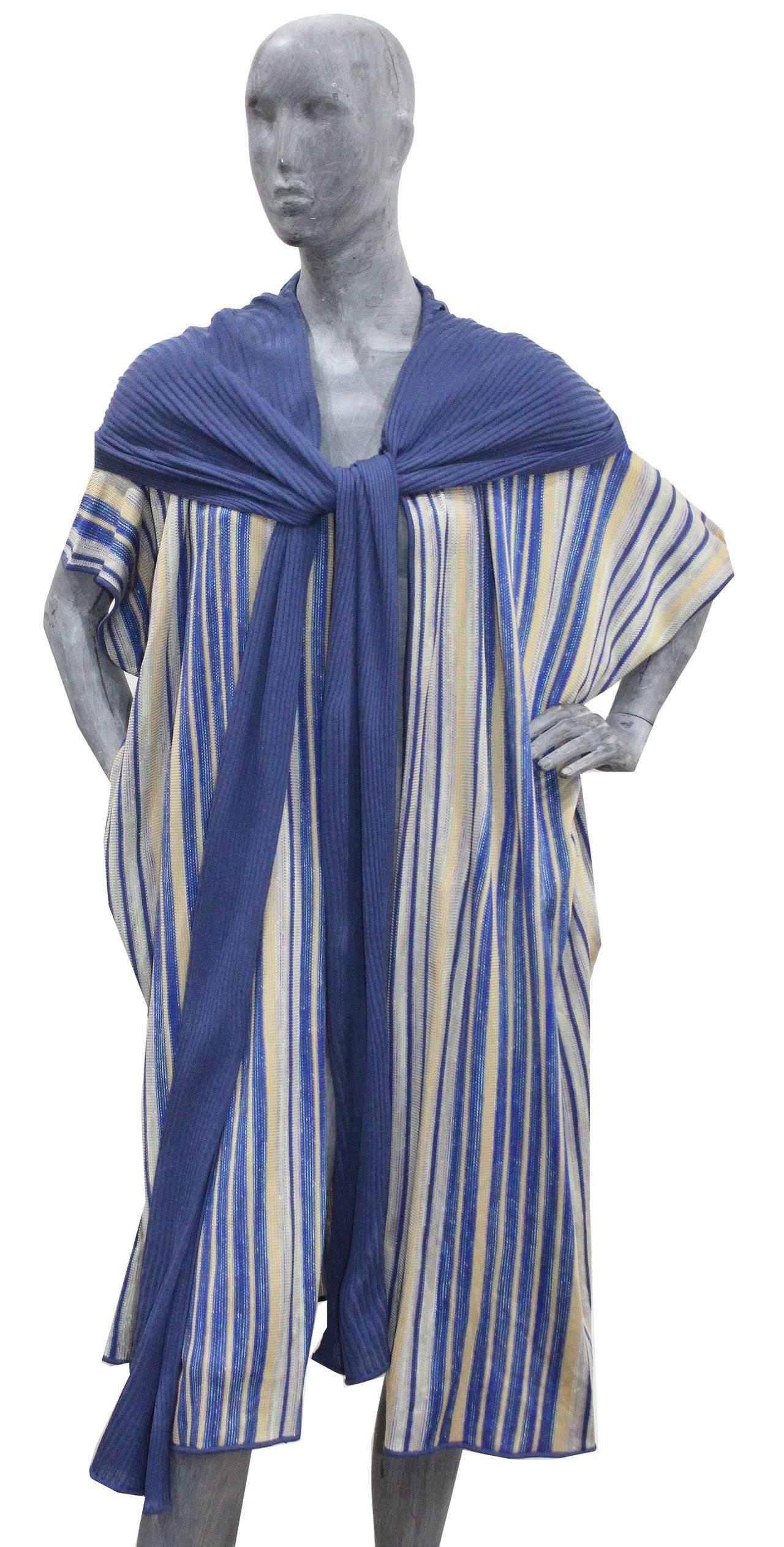 Women's Important Issey Miyake 2 Piece Knitted Dress Ensemble c. 1976