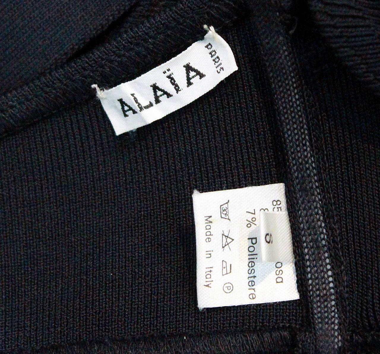 Women's important Alaia black bondage bra top c. 1987