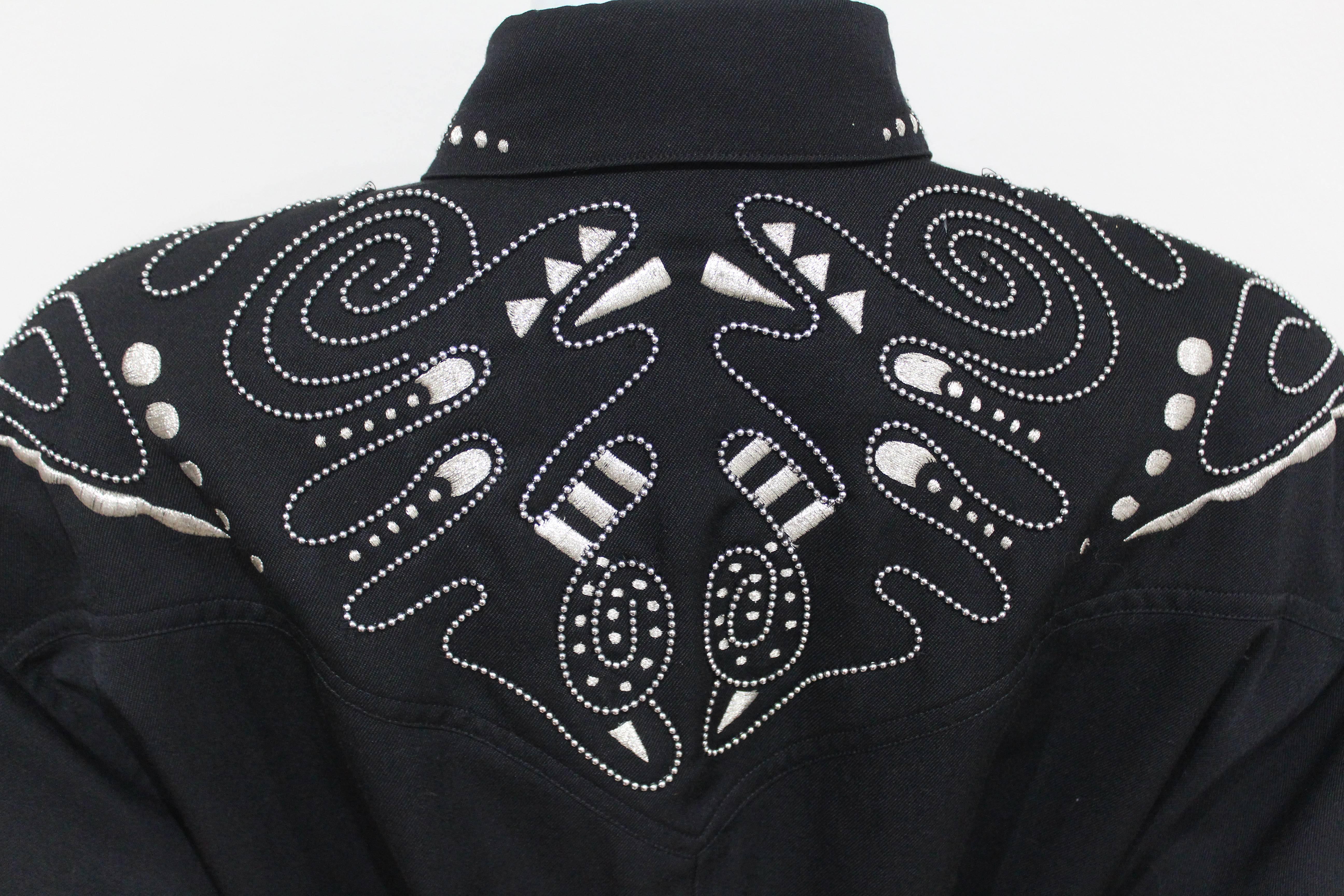 1980s Kansai Yamamoto embellished black tailored jacket  In Excellent Condition In London, GB