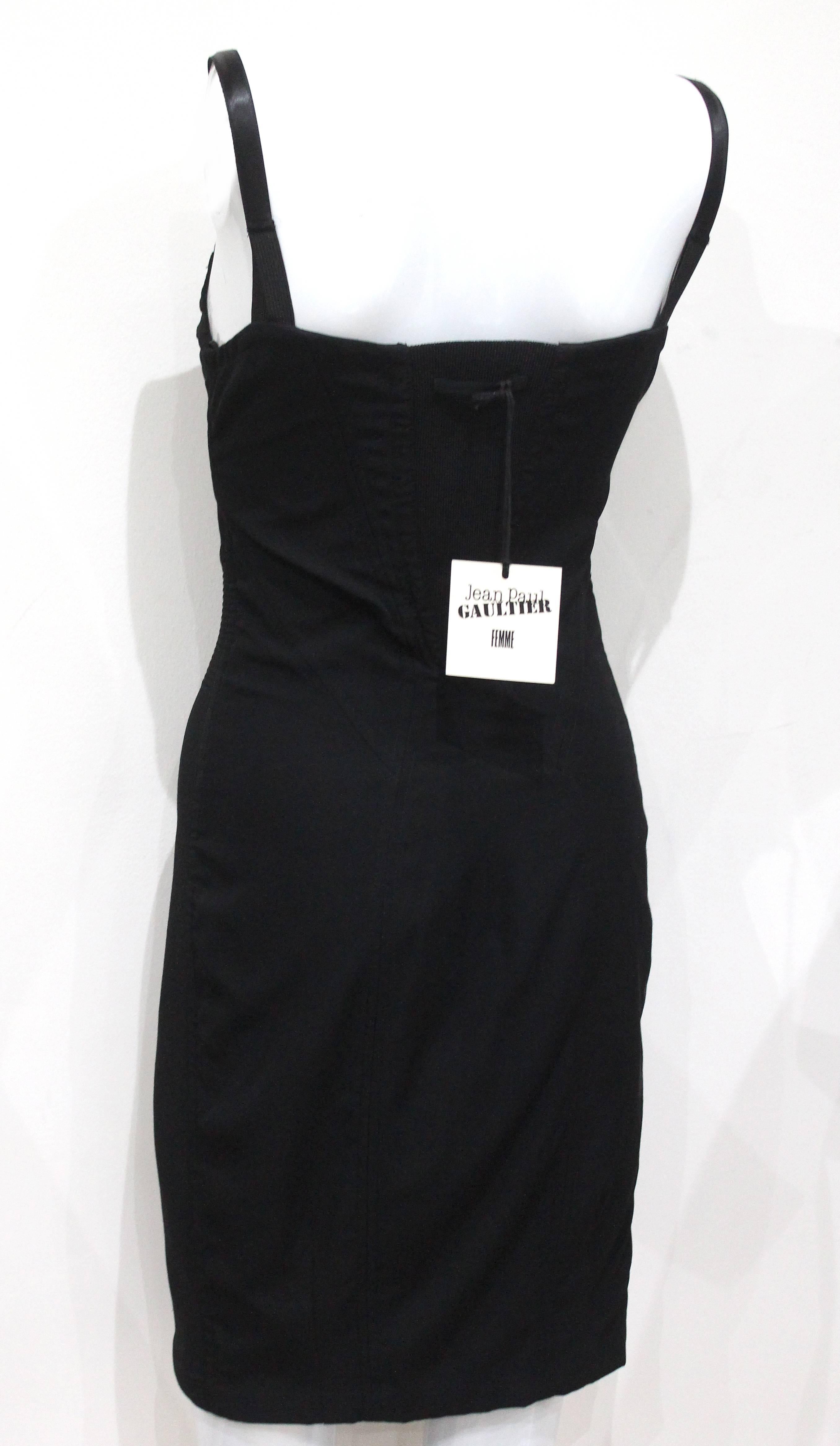 Women's 1990s Important Jean Paul Gaultier lingerie style corset bra dress 