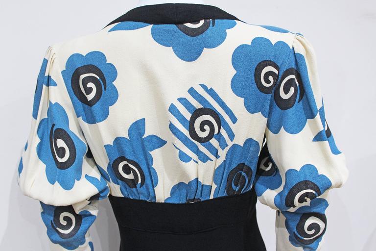 Museum Held 1969 Ossie Clark Top w Celia Birtwell Candy Flower Print