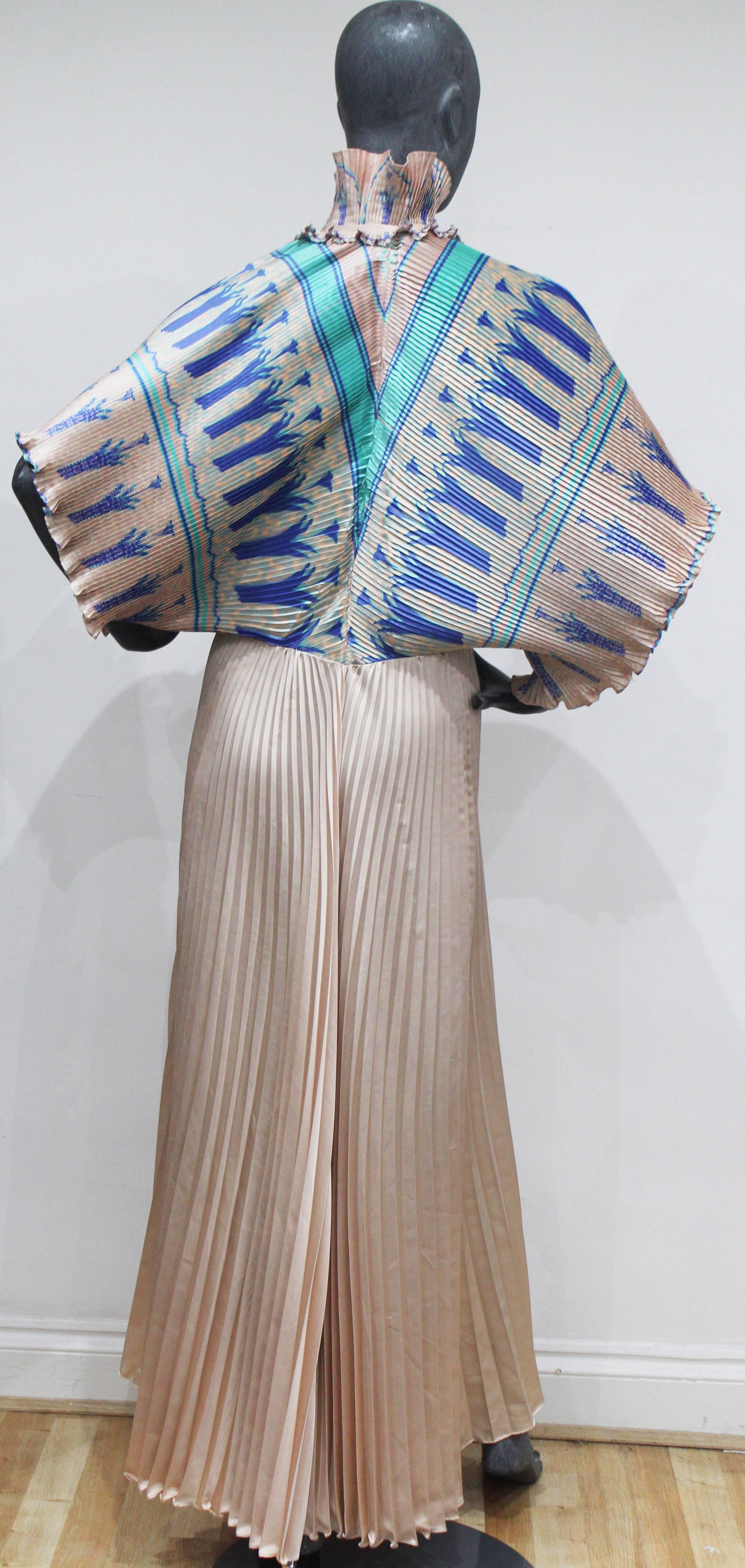 Exceptional Zandra Rhodes pleated silk evening coat c. 1972 1