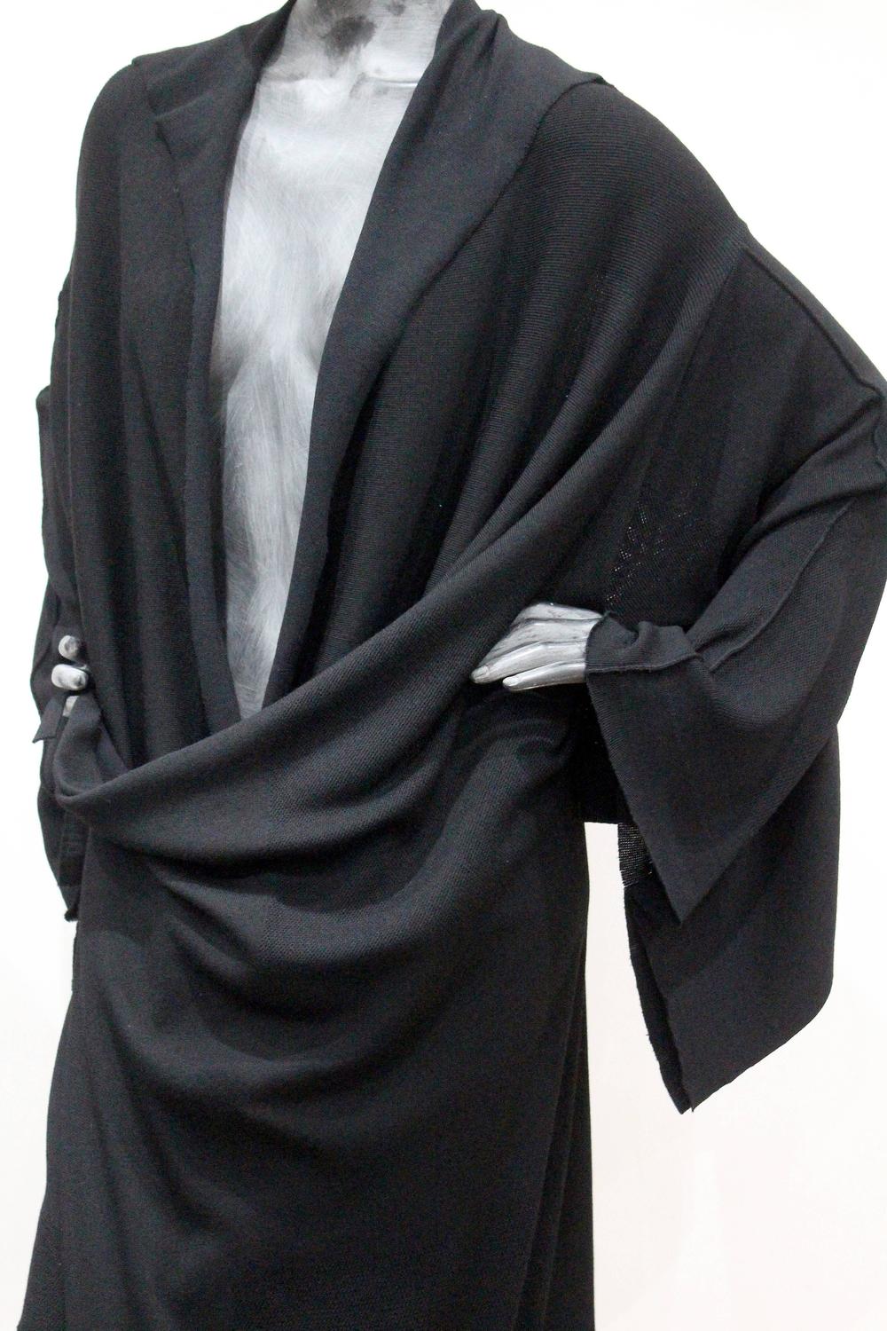 ISSEY MIYAKE Permanente acrylic Deformation cardigan haori tops black M