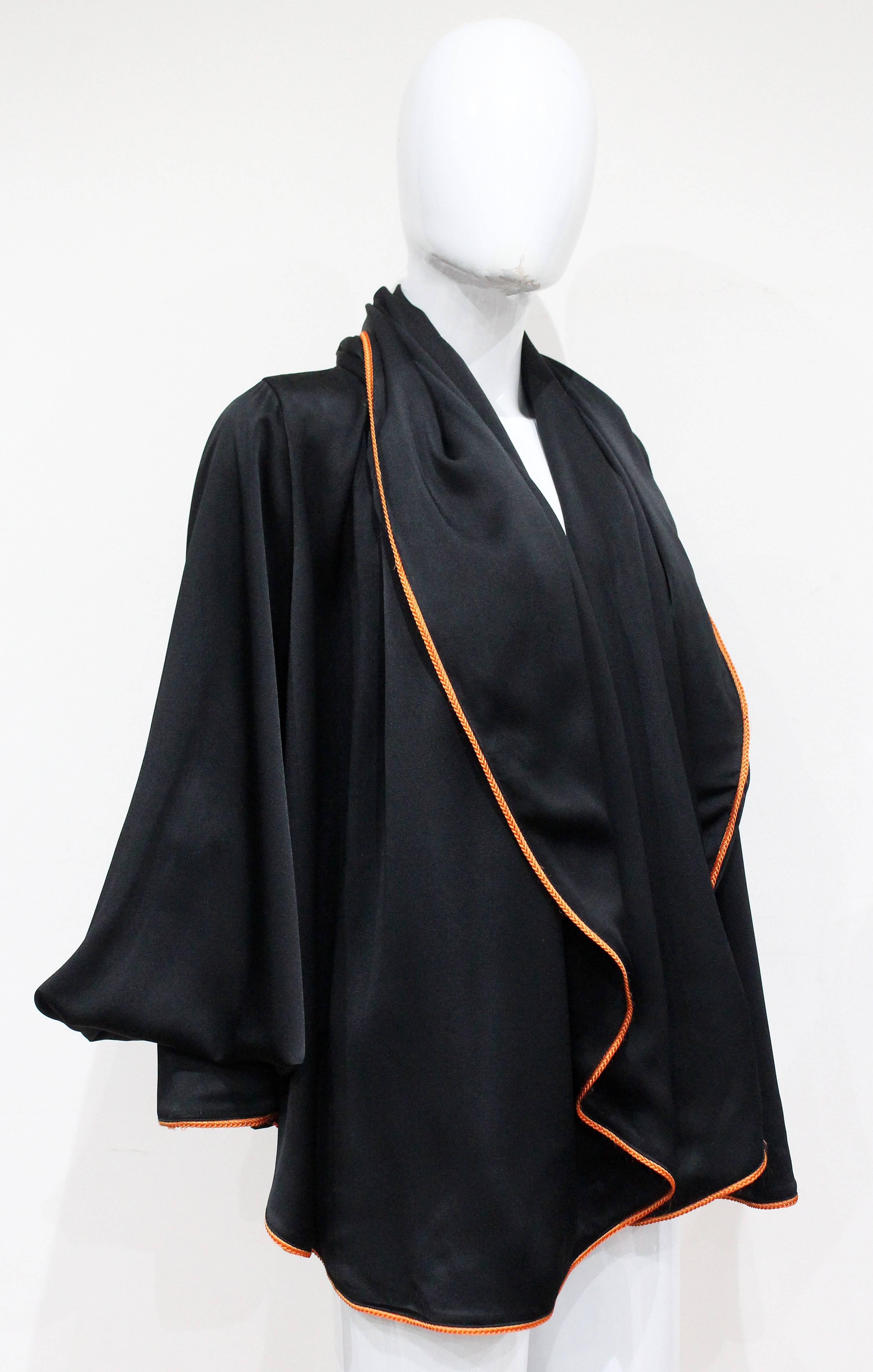 Women's 1980s Vivienne Westwood satin hooded evening jacket 