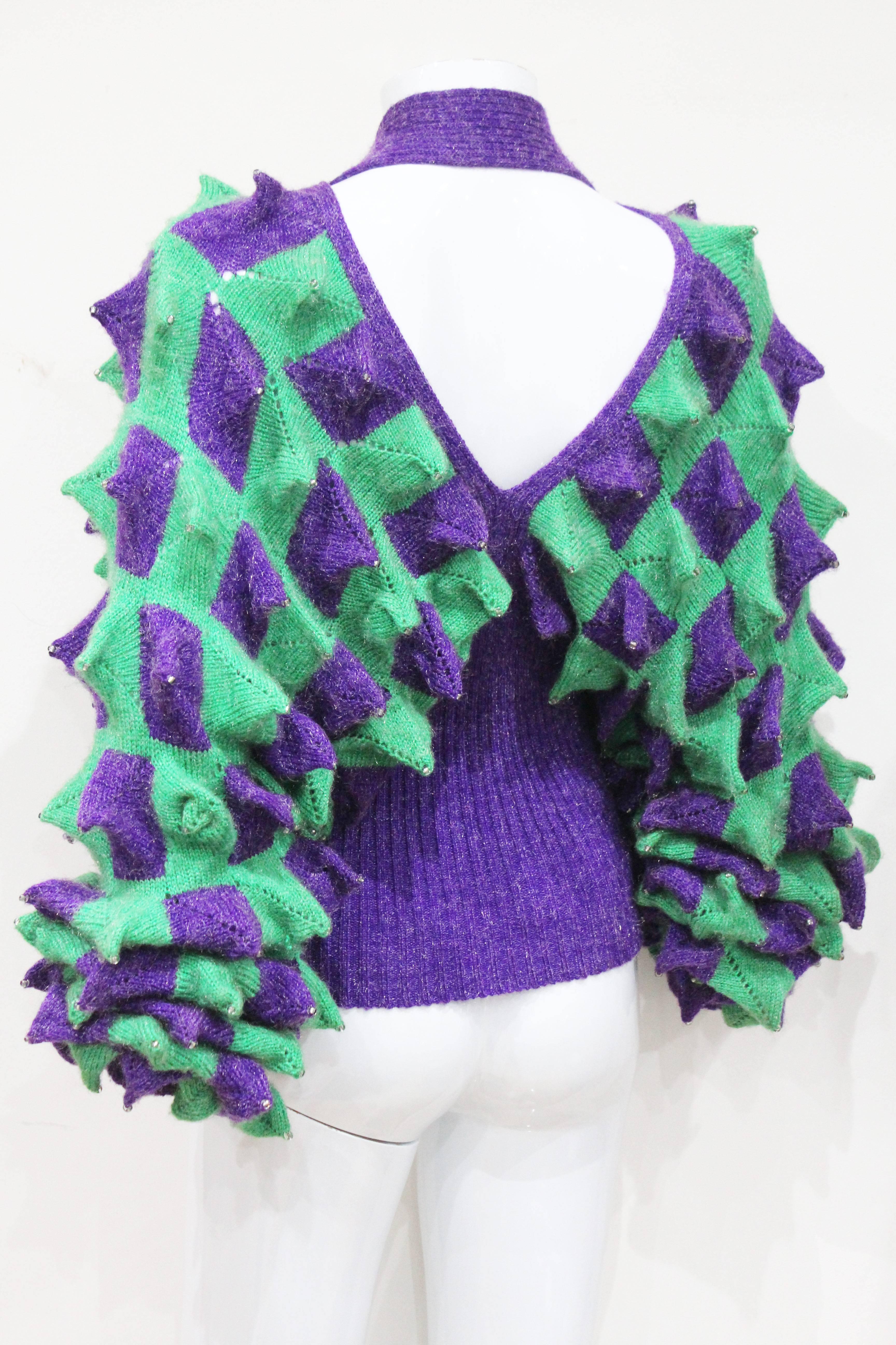 1970s 3D knitted sweater  1