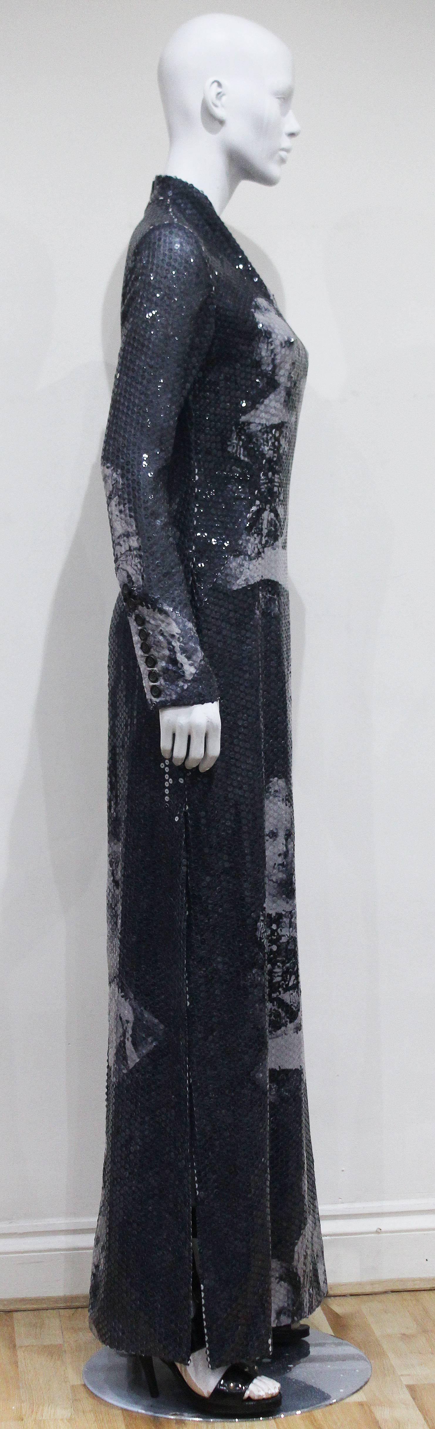 Black Alexander McQueen sequined 'Romanov Princesses' dress, 'Joan' Collection c. 1998