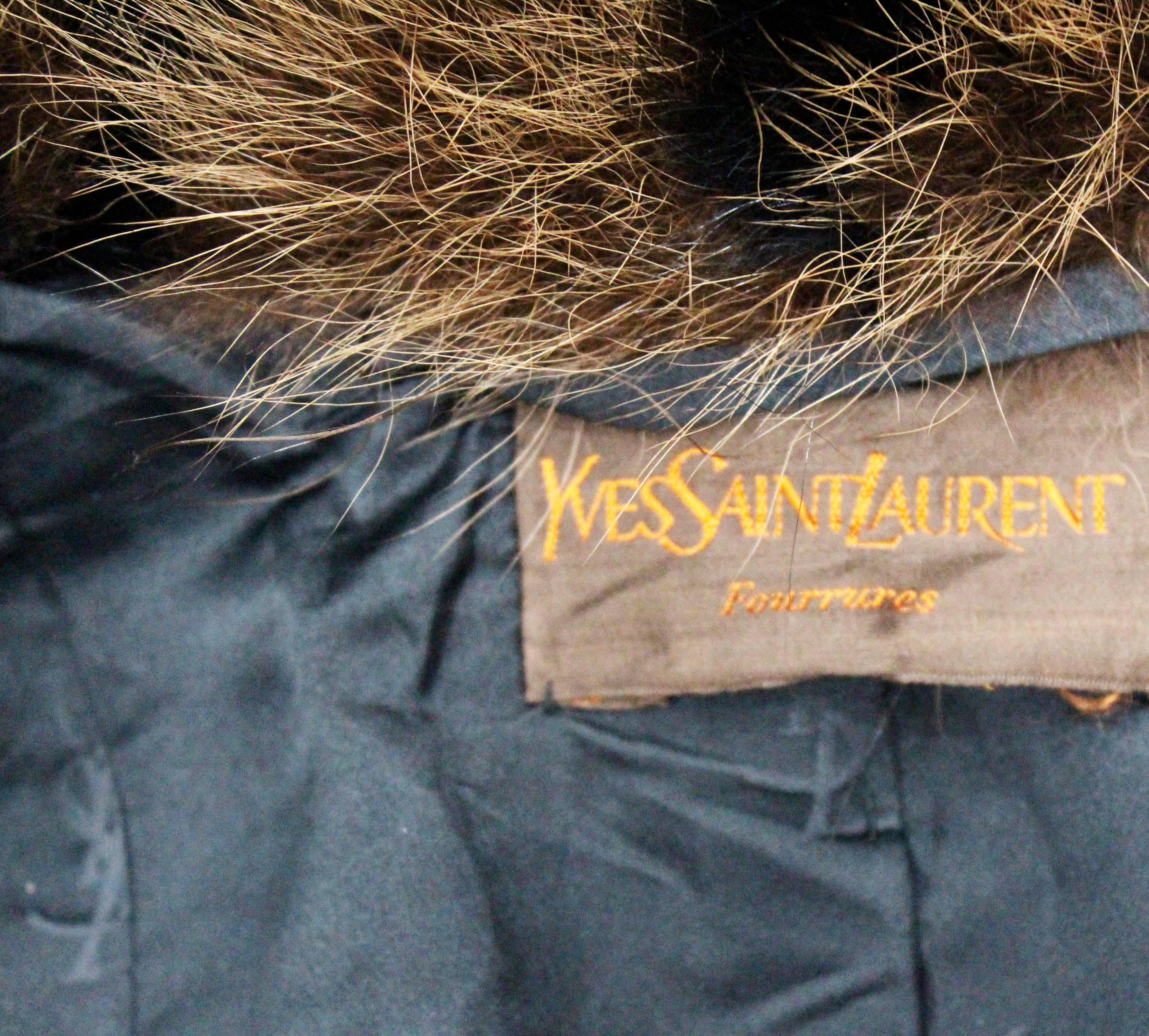 Women's Exceptional Yves Saint Laurent Beaver Fur Coat c. 1980s For Sale