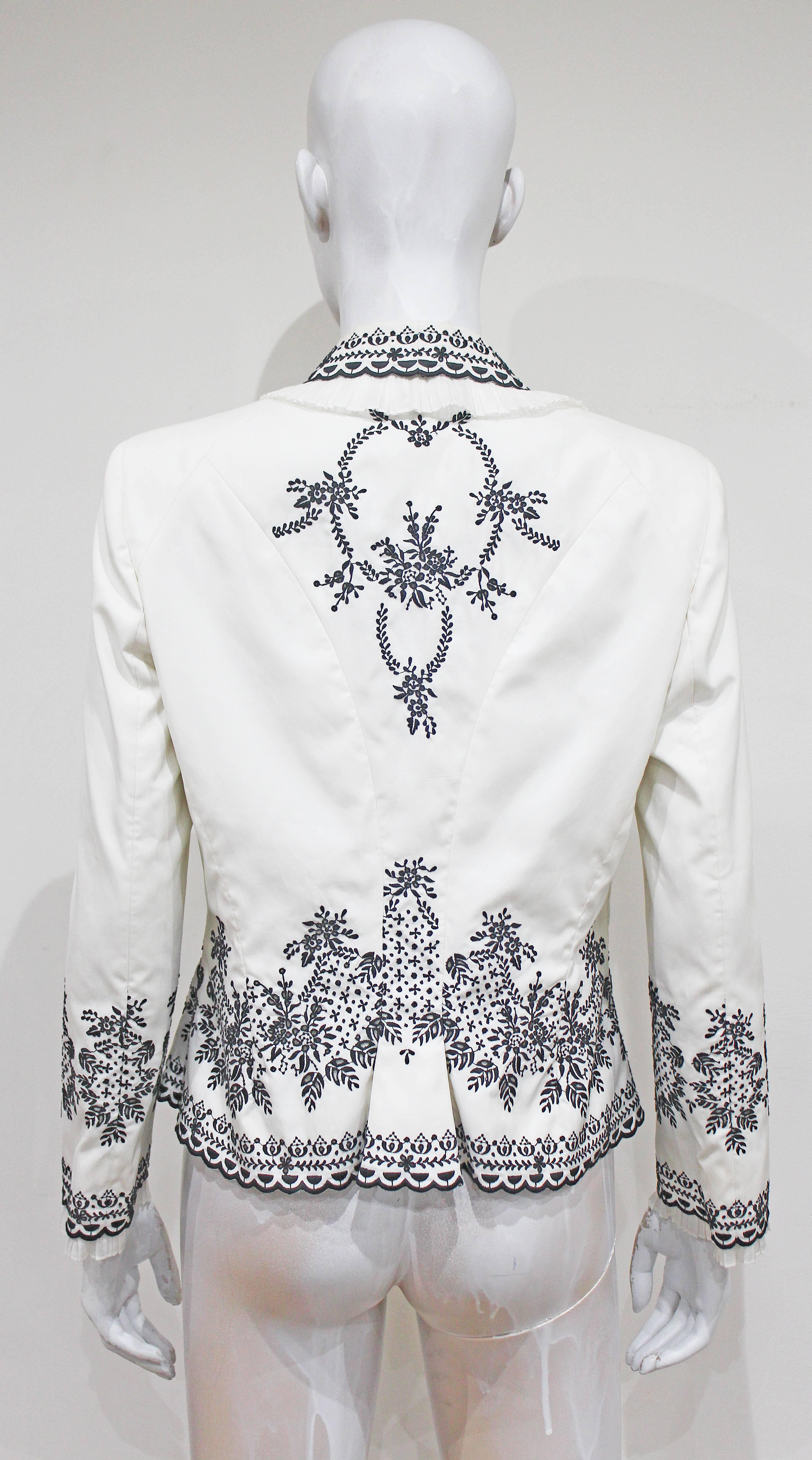 Alexander McQueen embroidered tailored 'Sarabande' jacket, c. 2007 In New Condition For Sale In London, GB